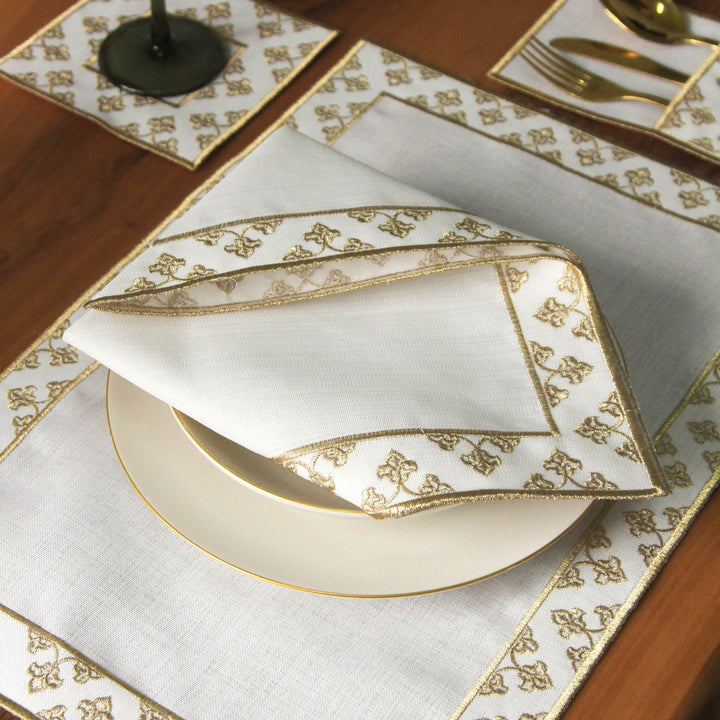 Ramadan Dining Set Noor Heritage Ornamental Border for 6 Persons 24 Piece Set