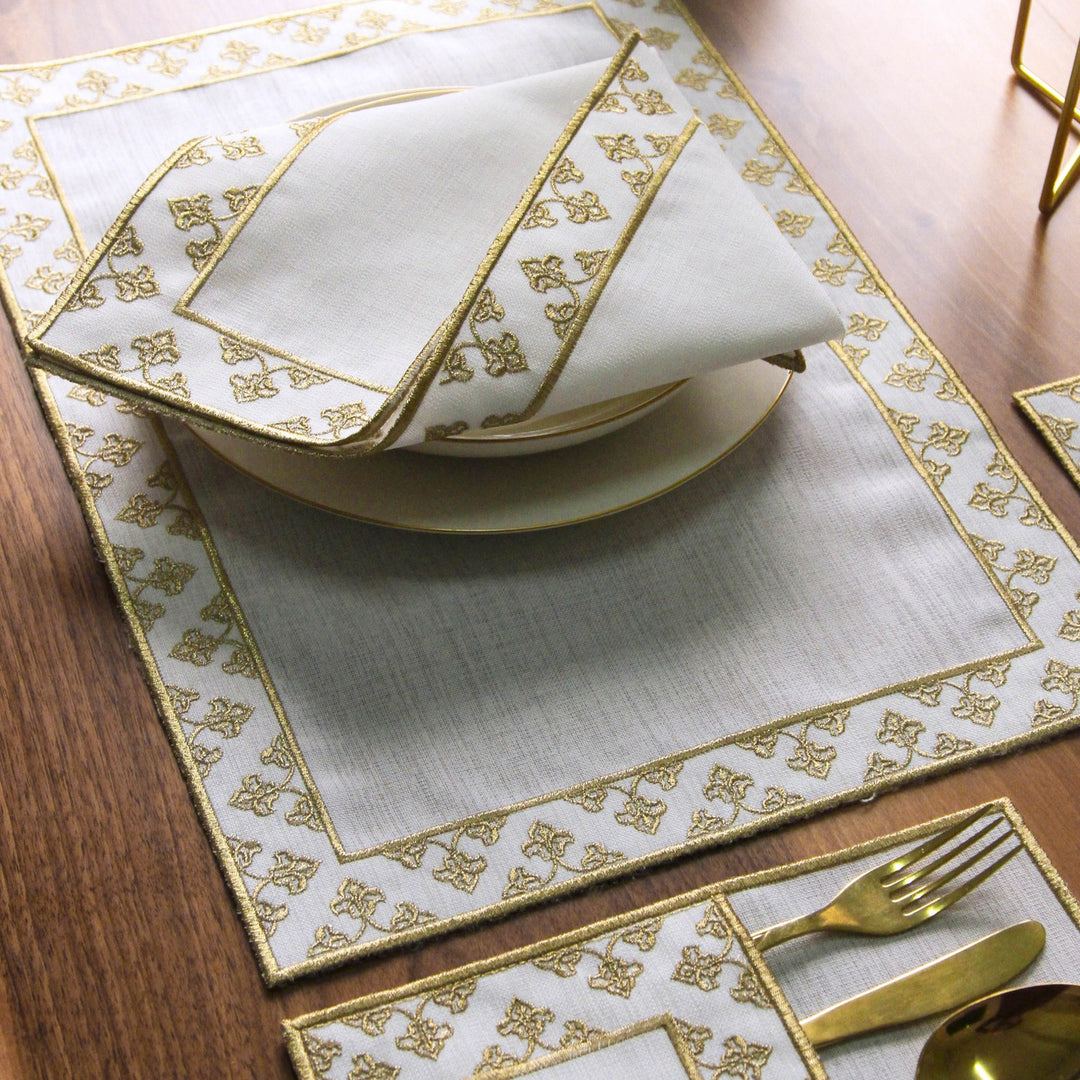 Ramadan Dining Set Noor Heritage Ornamental Border for 6 Persons 24 Piece Set