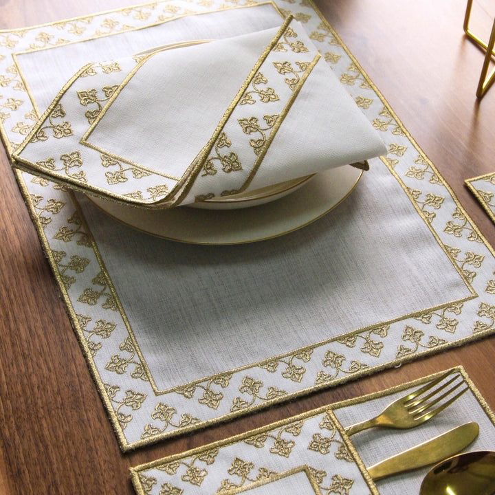 Ramadan Dining Set Noor Heritage Ornamental Border for 6 Persons 24 Piece Set