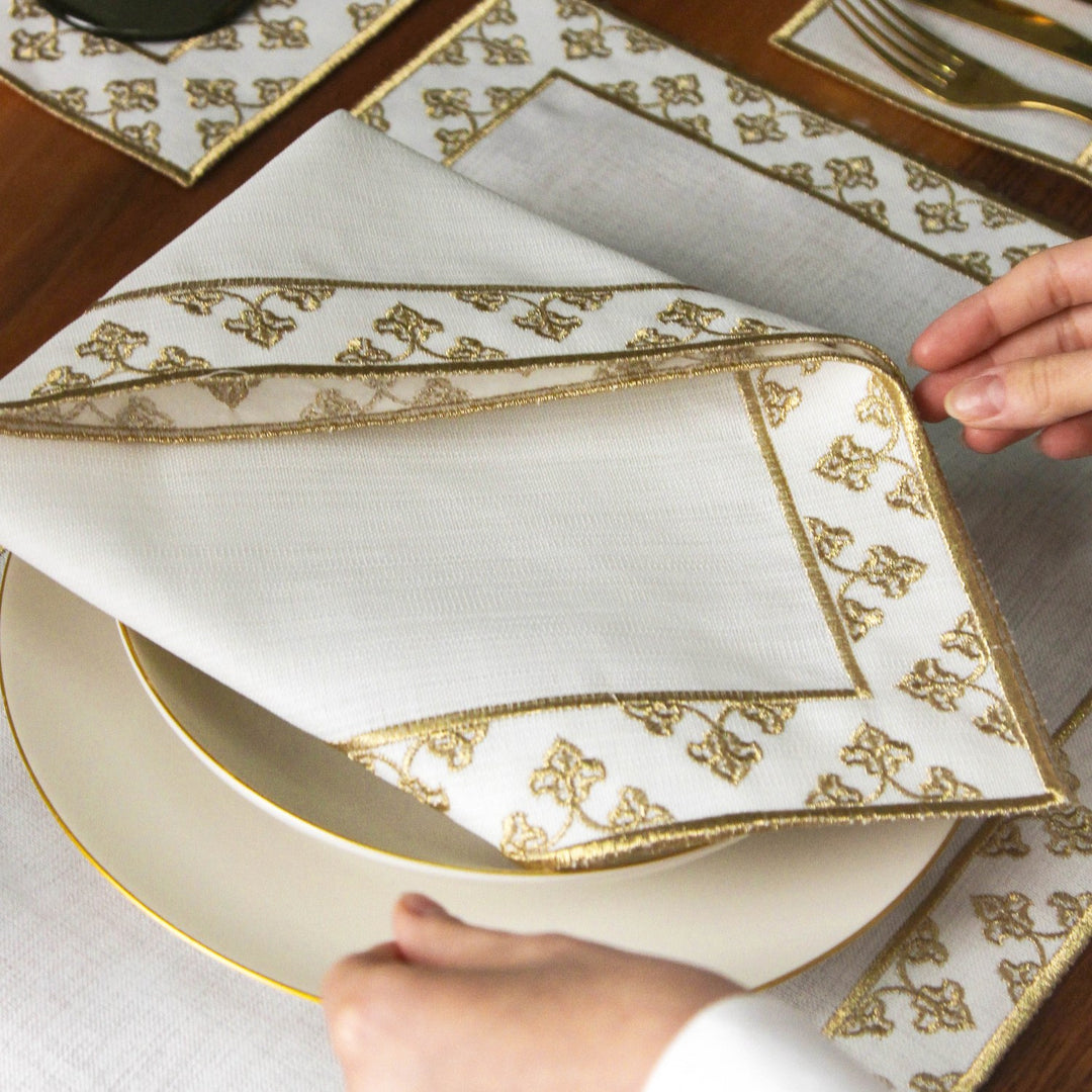 Ramadan Dining Set Noor Heritage Ornamental Border for 6 Persons 24 Piece Set