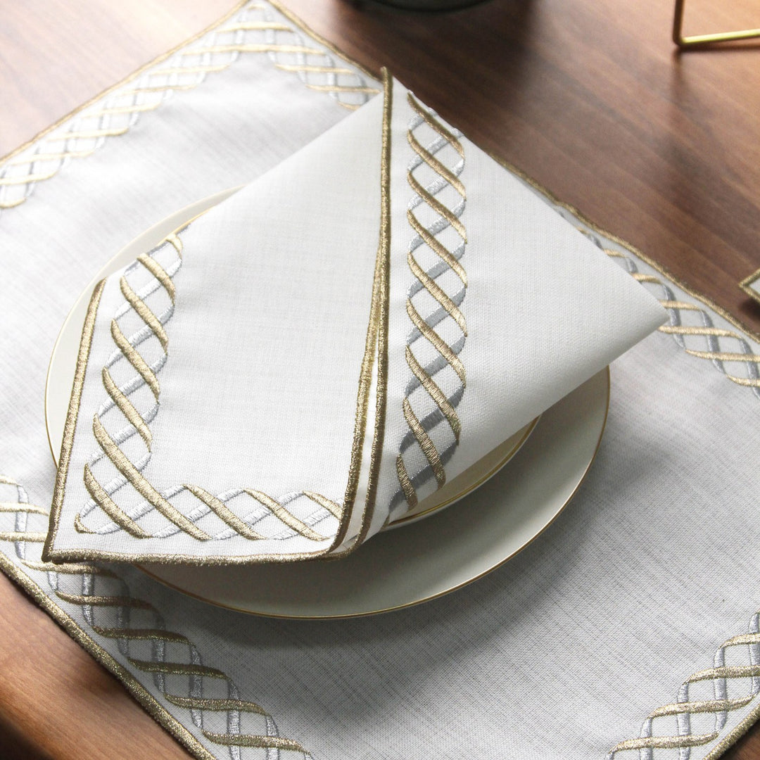 Ramadan Dining Set Eternal Weave Interlocking Border for 6 Persons 24 Piece Set