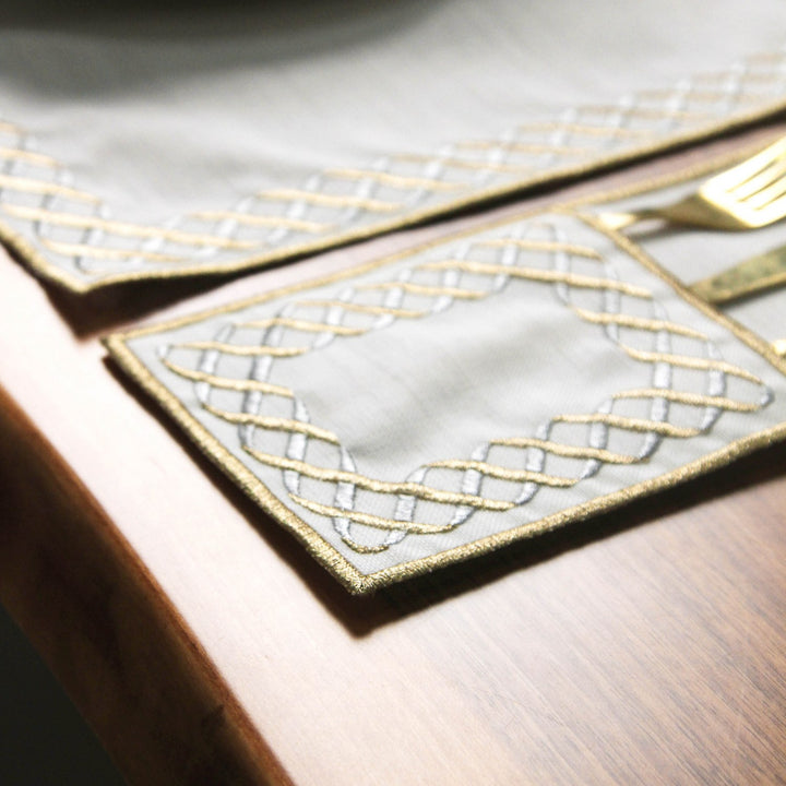 Ramadan Dining Set Eternal Weave Interlocking Border for 6 Persons 24 Piece Set