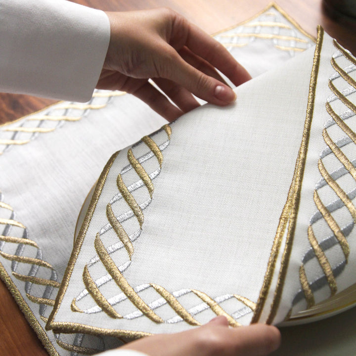 Ramadan Dining Set Eternal Weave Interlocking Border for 6 Persons 24 Piece Set