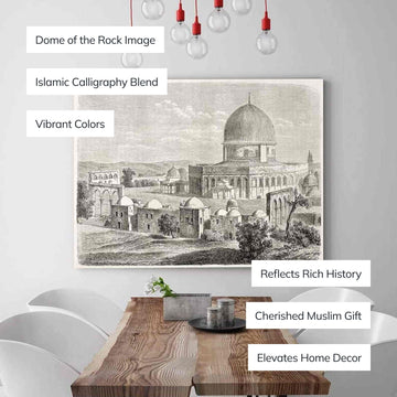 Masjid Al Aqsa v11 Oil Paint Reproduction Canvas Print Islamic Wall Art - Islamic Wall Art Store