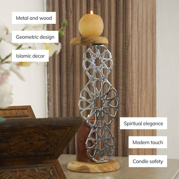 Geometric Islamic Candle Holder - Spiritual Decor