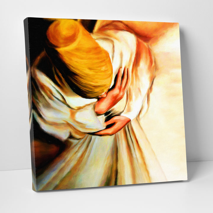 Canvas Painting Islamic Wall Art Whirling Dervish - Islamic Canvas Printing - v11