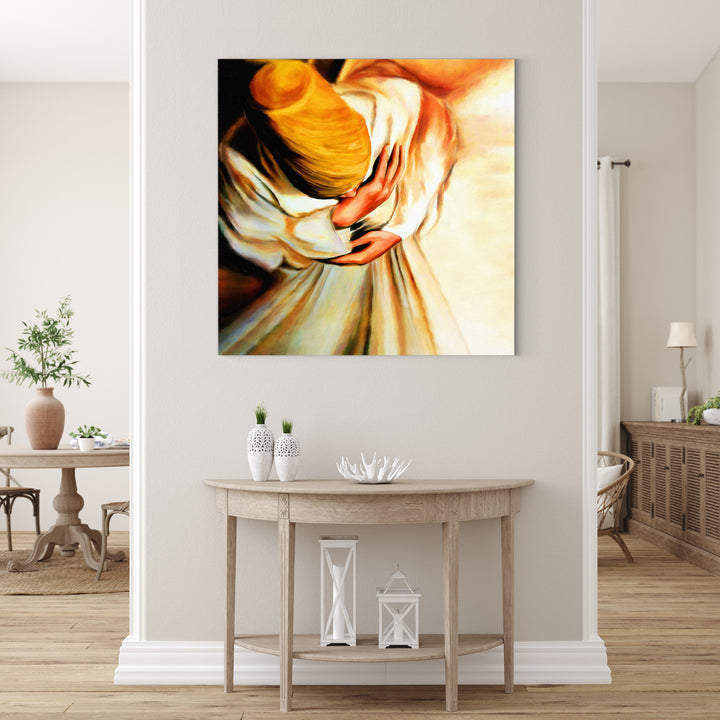 Canvas Painting Islamic Wall Art Whirling Dervish - Islamic Canvas Printing - v11