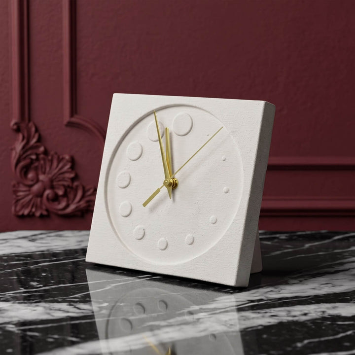 Circles Stone Desktop Clock Premium Decor