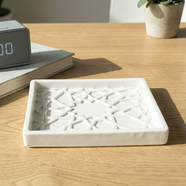 Alhambra Mexuar Pattern Stone Relief – Handmade Islamic Geometric Decor