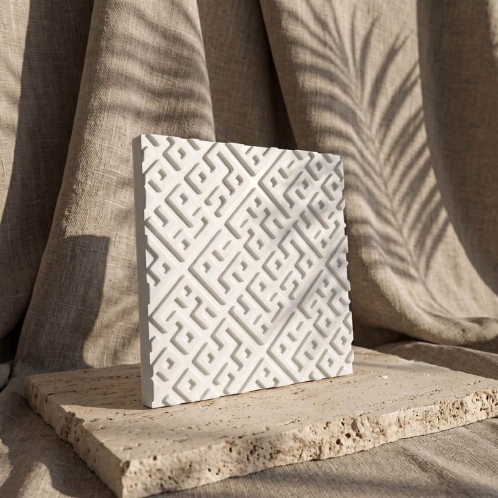 Set of 2 Kufic Allah (SWT) & Muhammad (PBUH) Islamic Stone Decor