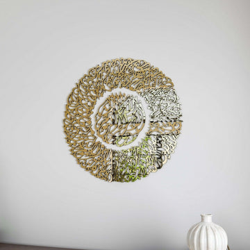 Ayatul Kursi Diwani Calligraphy Wooden Acrylic Islamic Wall Art - Islamic Wall Art Store