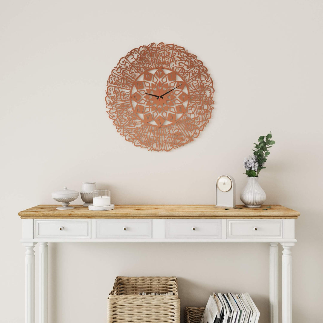 Traditional Arabic script Islamic wall clock piece for feature walls