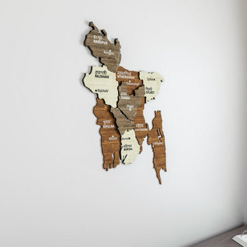 Bangladesh Country Map - Wooden Wall Decor - Islamic Wall Art Store