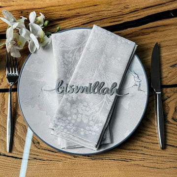 Bismillah Metal Napkin Ornament Iftar & Eid Dinner Table Setting Decor - Islamic Wall Art Store