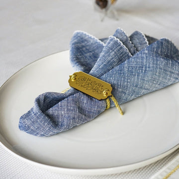 Bismillah Napkin Holder with Hanging String - Suhoor&Iftar Table Decor, 6 - 12 Pcs - Islamic Wall Art Store