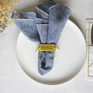 Bismillah Napkin Holder with Hanging String - Suhoor&Iftar Table Decor, 6 - 12 Pcs - Islamic Wall Art Store