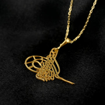 Collier Tughra Bismillah - Pendentif en argent sterling 925