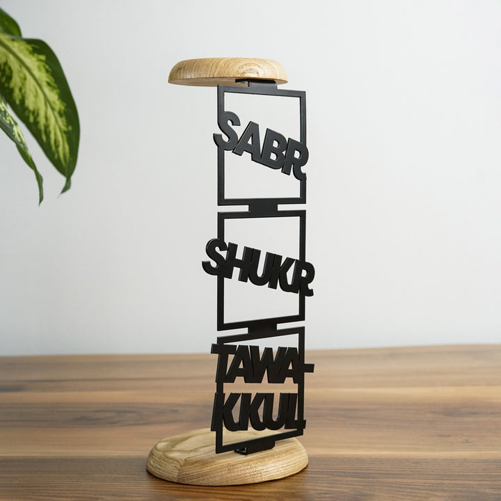 black-islamic-candleholder-dining-table-decor-sabr-shukr-tawakkul-islamicwallartstore