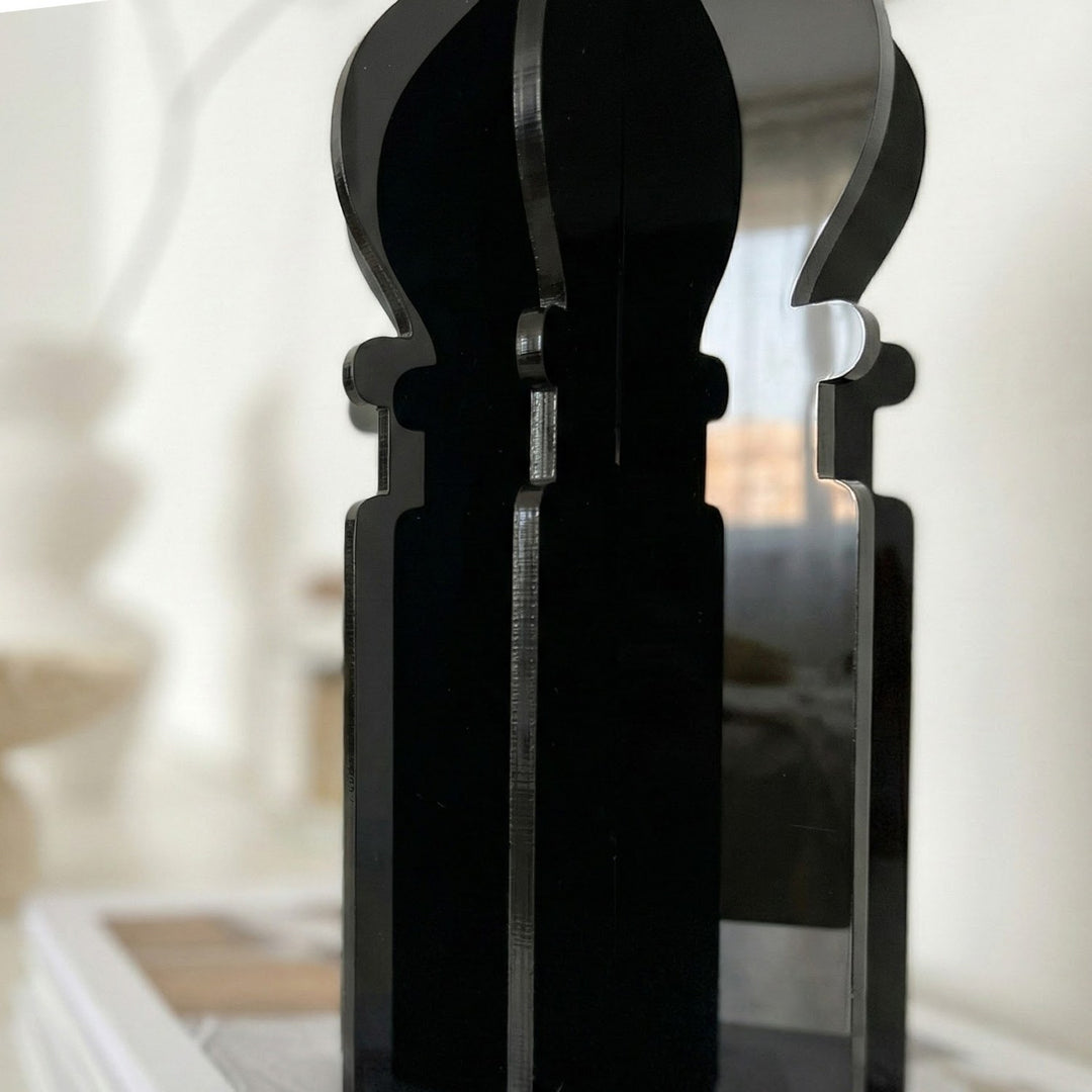 Ramadan 3D Acrylic Mosque Table Decor – Modern Minimalist Interlocking Statue