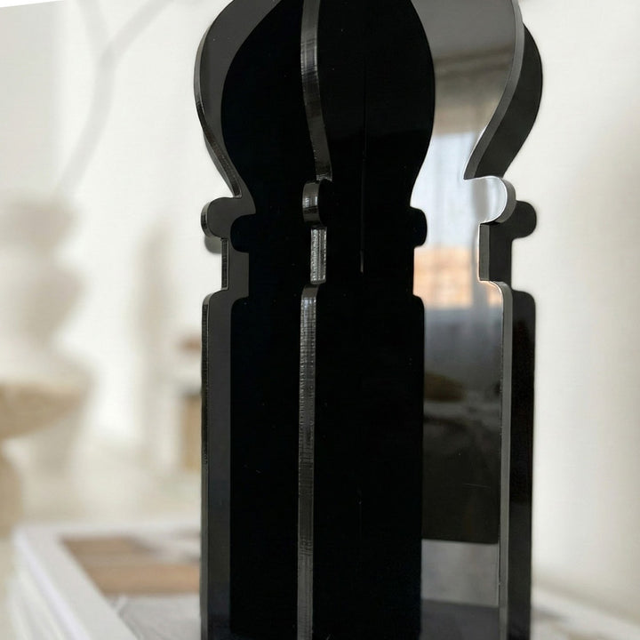 Ramadan 3D Acrylic Mosque Table Decor – Modern Minimalist Interlocking Statue