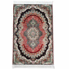 muslim-praying-rug-black-red-medallion-pattern-soft-fabric-islamicwallartstore