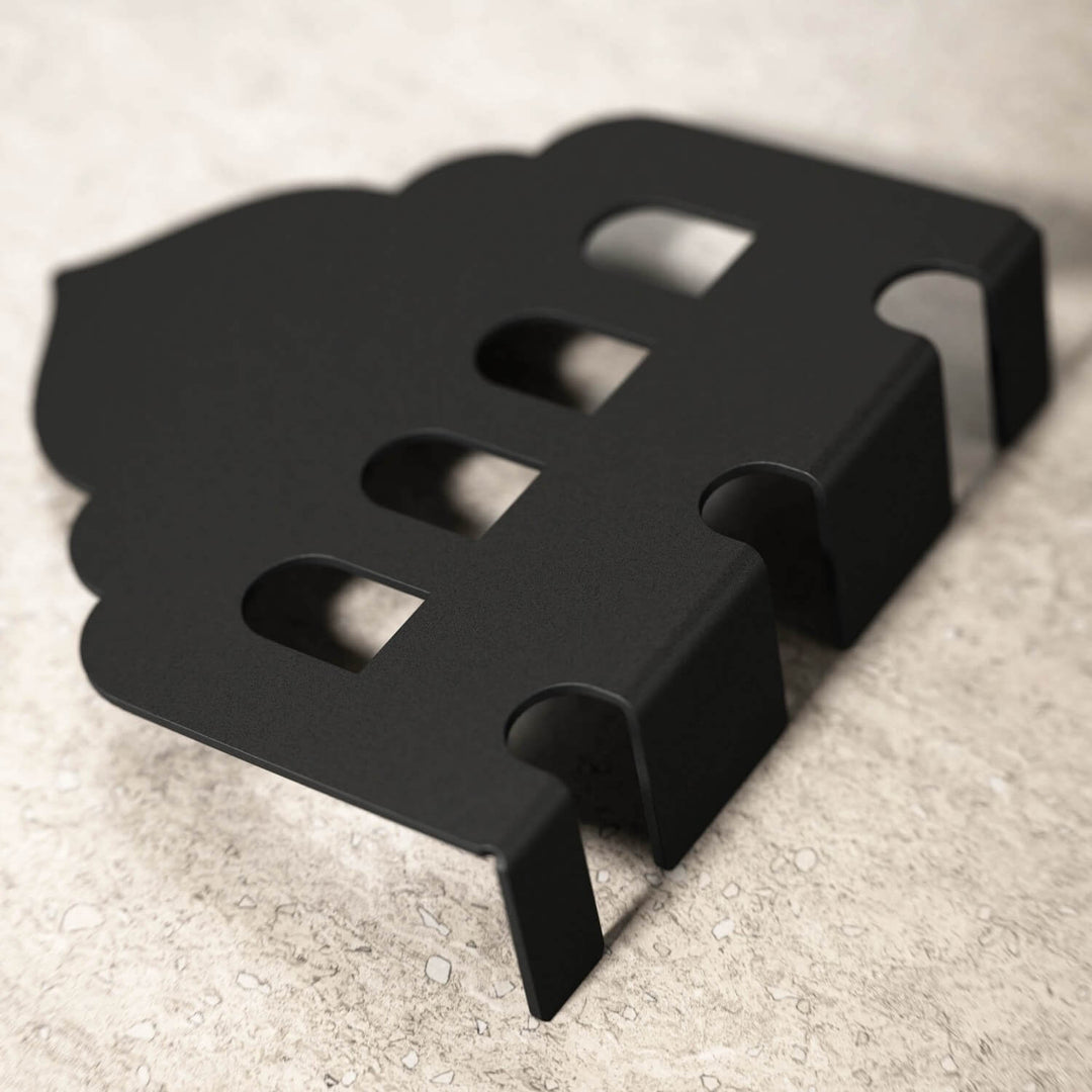 Mosque Dome metal cutlery holder in black