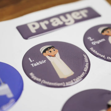 Wudu & Salah Visual Guide – 3D Resin Sticker for Kids