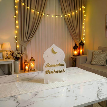 Décoration de table Ramadan Moubarak en acrylique – Présentoir islamique moderne