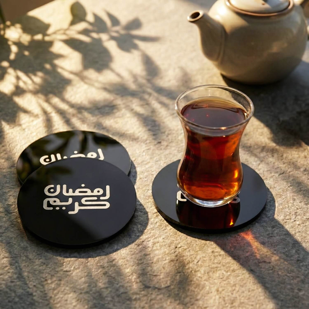 Modern Islamic Acrylic Coasters – Ramadan Table Decor