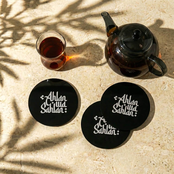 Modern Islamic Acrylic Coasters – Ramadan Table Decor