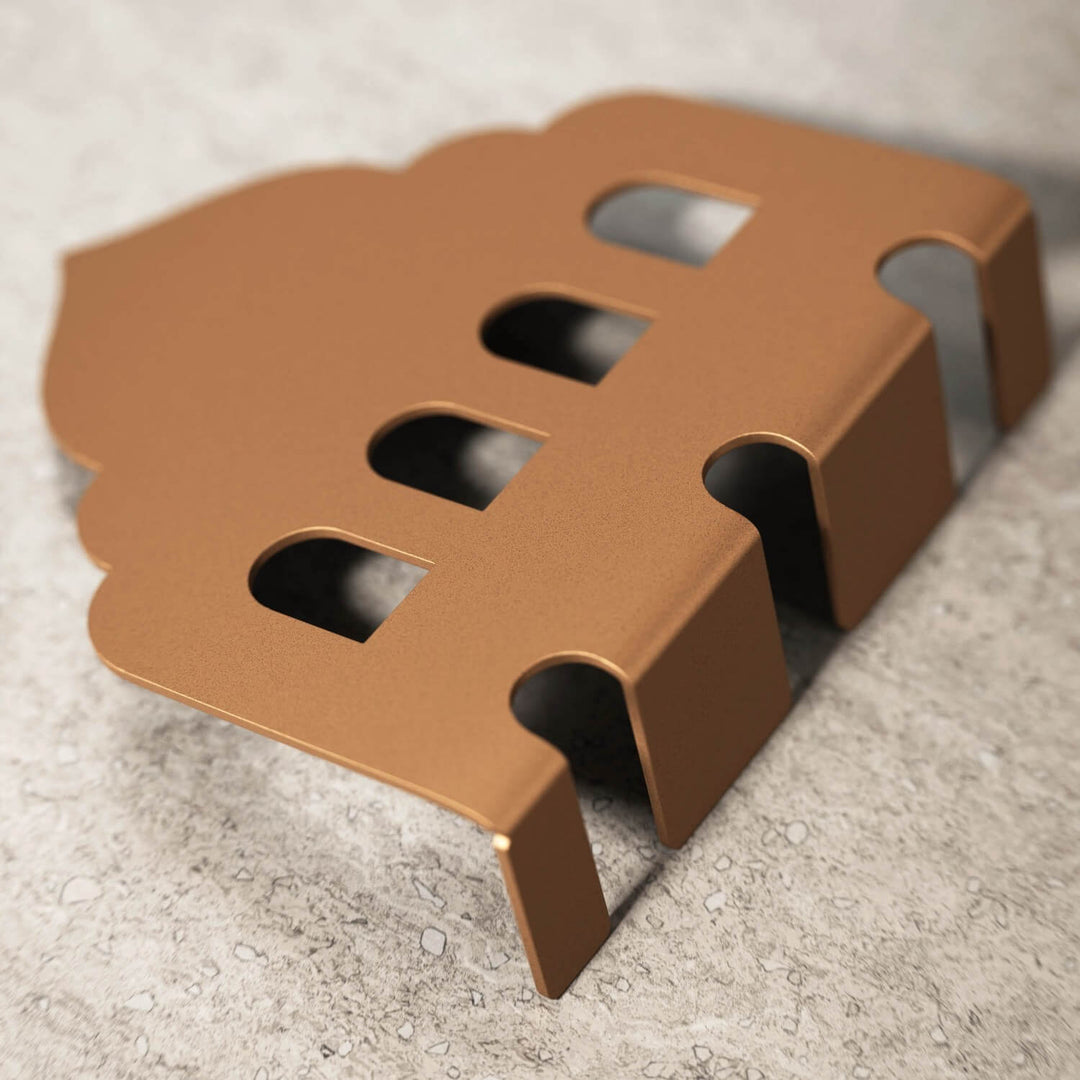 Mosque Dome metal cutlery holder in copper