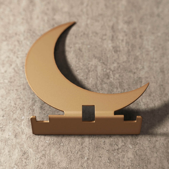 Crescent Moon metal cutlery holder in copper