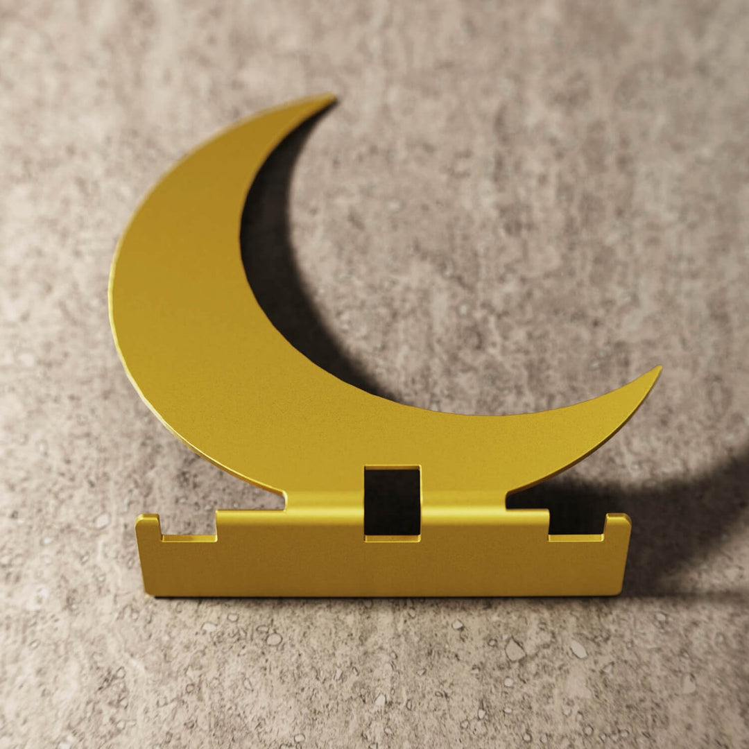 Crescent Moon metal cutlery holder in gold