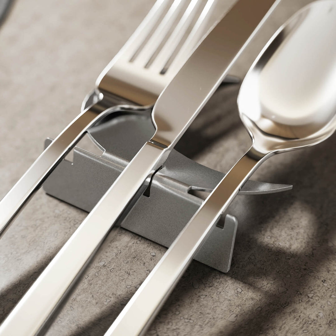 Crescent Moon Metal Cutlery Holder – Ramadan Table Decor