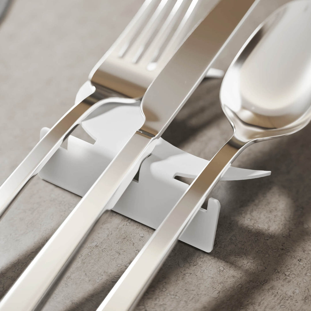 Crescent Moon Metal Cutlery Holder – Ramadan Table Decor