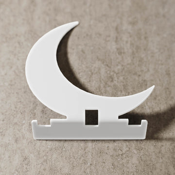 Crescent Moon metal cutlery holder in white