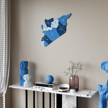 Syrian Wooden Wall Map 3D Wood Art Decor