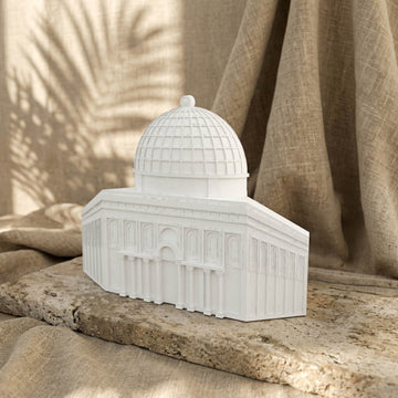 Kaaba, Al-Aqsa, Al-Nabawi, ensemble de 3 mosquées - Décoration de table islamique en pierre