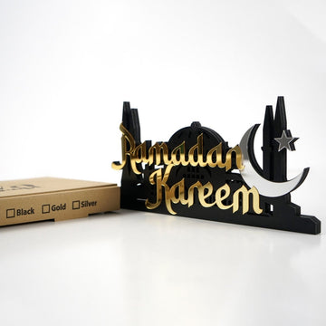 Eid Mubarak Ramadan Decoration Wooden Islamic Gift Table Decor - Islamic Wall Art Store