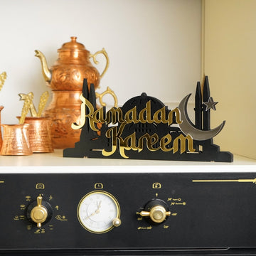 Eid Mubarak Ramadan Decoration Wooden Islamic Gift Table Decor - Islamic Wall Art Store