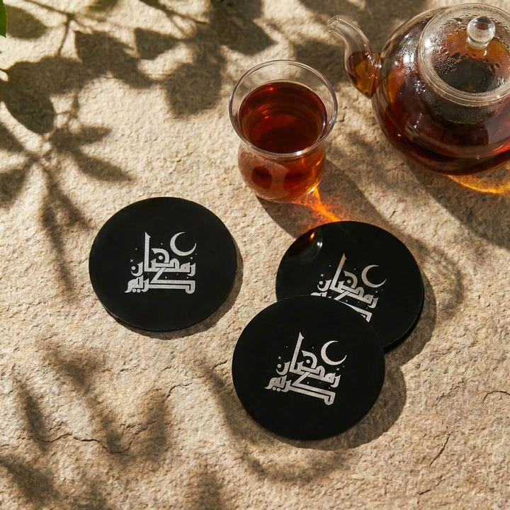 Modern Islamic Acrylic Coasters – Ramadan Table Decor