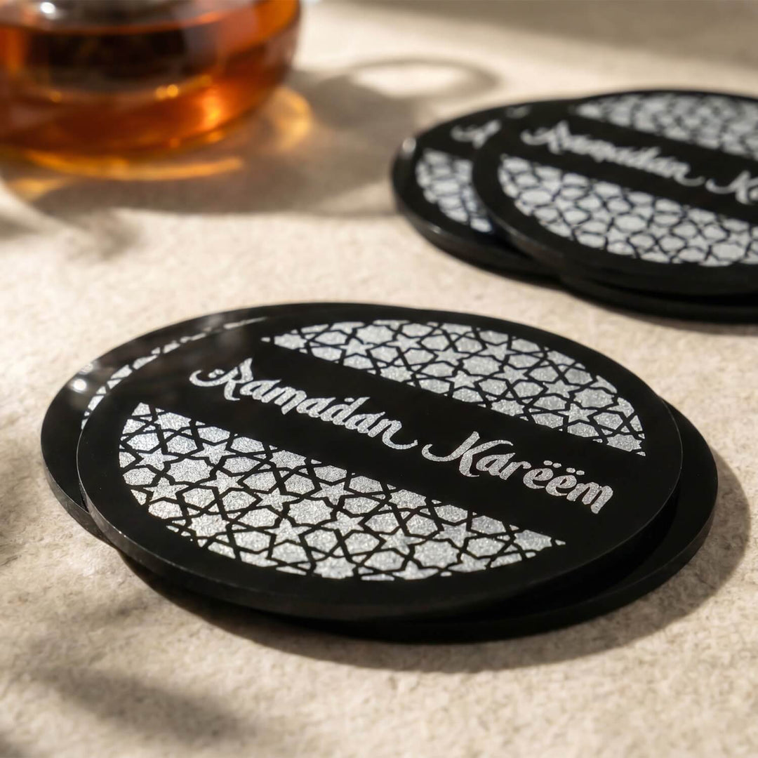 Modern Islamic Acrylic Coasters – Ramadan Table Decor