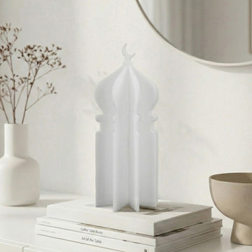 Ramadan 3D Acrylic Mosque Table Decor – Modern Minimalist Interlocking Statue