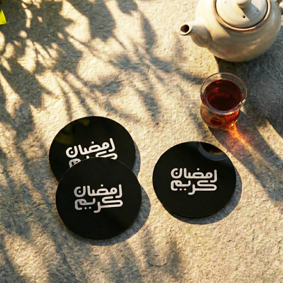 Modern Islamic Acrylic Coasters – Ramadan Table Decor