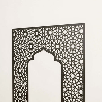 Geometric Design Mihrab - Wooden Islamic Wall Art Decor | 12 - Pointed Star - Islamic Wall Art Store