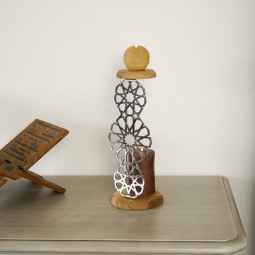geometric-islamic-candle-holder-shiny-silver-dining-table-decor-islamicwallartstore