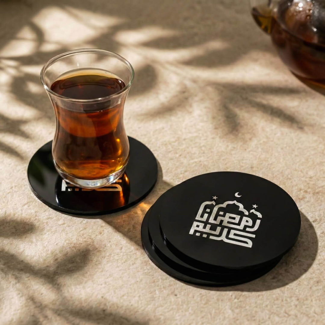 Modern Islamic Acrylic Coasters – Ramadan Table Decor