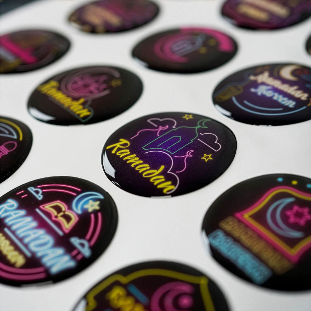 Neon Ramadan Sticker Set – Vibrant Islamic Decals