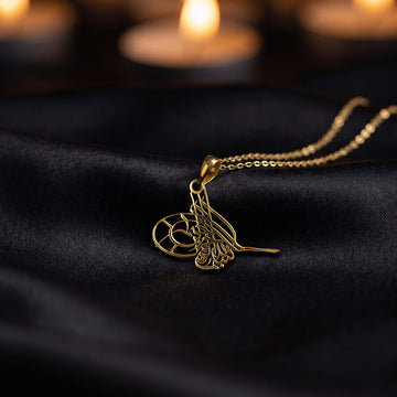 Collier Tughra Bismillah - Pendentif en argent sterling 925