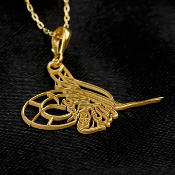 Collier Tughra Bismillah - Pendentif en argent sterling 925